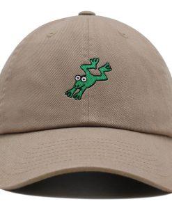 Springender Frosch Premium Vaterhut Gestickte Baumwoll Baseballkappe Lustig Niedlich springender frosch premium vaterhut gestickte baumwoll baseballkappe lustig niedlich 1919