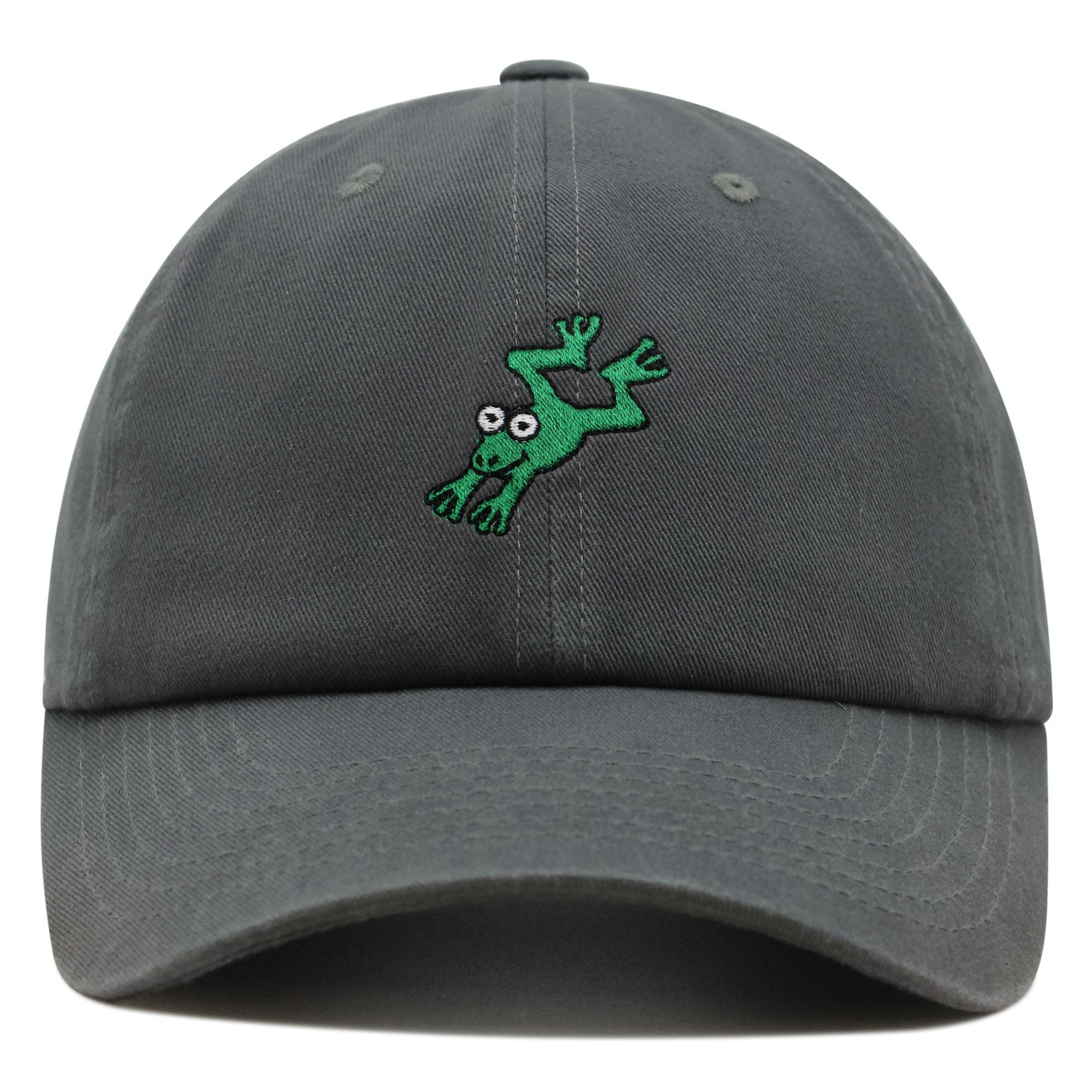 Springender Frosch Premium Vaterhut Gestickte Baumwoll Baseballkappe Lustig Niedlich springender frosch premium vaterhut gestickte baumwoll baseballkappe lustig niedlich 3261