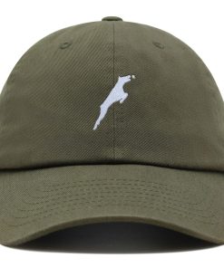 Springender Hund Silhouette Premium Vaterhut Gestickte Baumwoll Baseballkappe Umriss springender hund silhouette premium vaterhut gestickte baumwoll baseballkappe umriss 2421