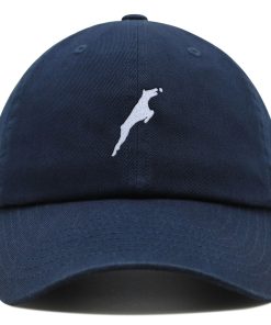 Springender Hund Silhouette Premium Vaterhut Gestickte Baumwoll Baseballkappe Umriss springender hund silhouette premium vaterhut gestickte baumwoll baseballkappe umriss 7059