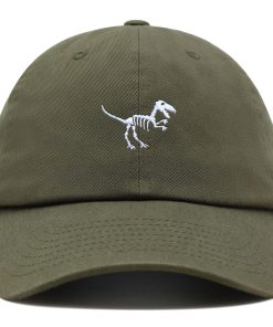 t rex skelett premium vaterhut gestickte baseballkappe dinosaurier knochen 8387