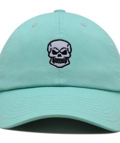 Totenkopf Vorderansicht Premium Vaterhut Gestickte Baseballkappe Grunge totenkopf vorderansicht premium vaterhut gestickte baseballkappe grunge 4028