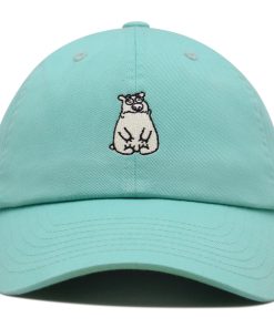 Trauriger Eisbär Premium Vaterhut Gestickte Baseballkappe Lustig trauriger eisbär premium vaterhut gestickte baseballkappe lustig 8692