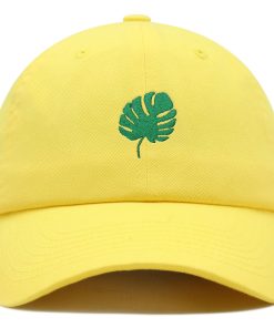 tropisches palmblatt premium vaterhut gestickte baumwoll baseballkappe baum 7941