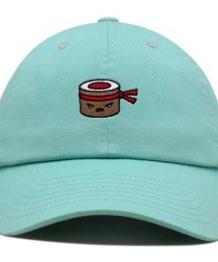 Wütendes Sushi Premium Vaterhut Gestickte Baseballkappe Japanisch wütendes sushi premium vaterhut gestickte baseballkappe japanisch 4950