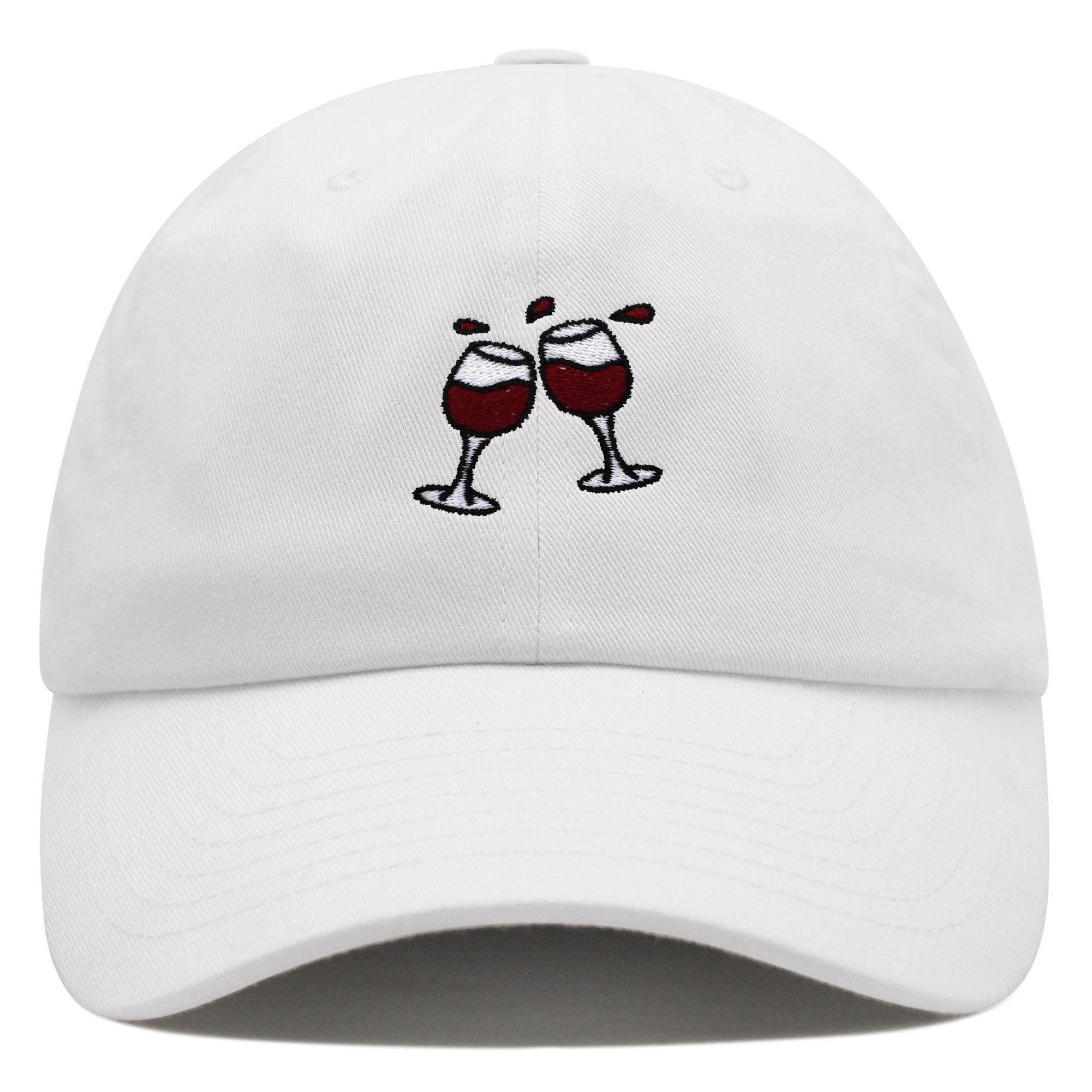 zwei tassen wein premium vaterhut gestickte baseballkappe rotwein traube 7557