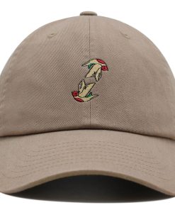 zwei vögel premium vaterhut gestickte baumwoll baseballkappe fliegender vogel 1715