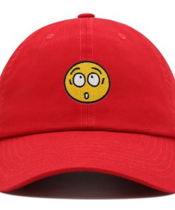 überraschter gesicht emoji premium vaterhut gestickte baseballkappe albern 2153