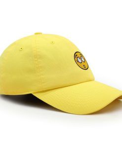 überraschter gesicht emoji premium vaterhut gestickte baseballkappe albern 8683