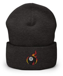 acht ball bestickte warme umgeschlagene hut billard hut poolhai hut 1454