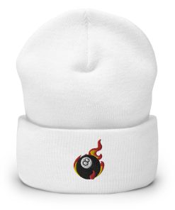 acht ball bestickte warme umgeschlagene hut billard hut poolhai hut 2125