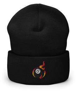 acht ball bestickte warme umgeschlagene hut billard hut poolhai hut 5174