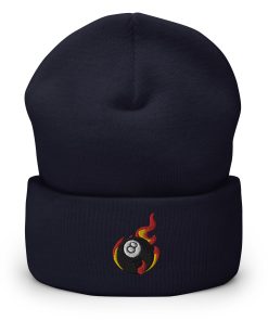 acht ball bestickte warme umgeschlagene hut billard hut poolhai hut 7349