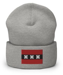 Amsterdam Flagge Bestickte Warme Winter Umgeschlagene Hut amsterdam flagge bestickte warme winter umgeschlagene hut 4138