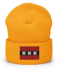 Amsterdam Flagge Bestickte Warme Winter Umgeschlagene Hut amsterdam flagge bestickte warme winter umgeschlagene hut 6375