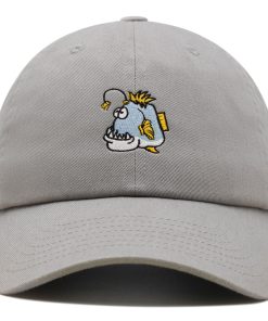anglerfisch premium vaterhut gestickte baseballkappe mit lustigem design 3489