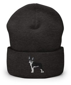 boston terrier bestickte warme umgeschlagene hut boston terrier geschenk 2681