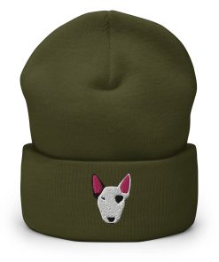 bullterrier bestickte warme umgeschlagene hut bullterrier liebhaber geschenk 2784