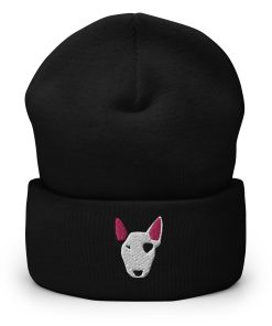 bullterrier bestickte warme umgeschlagene hut bullterrier liebhaber geschenk 8665