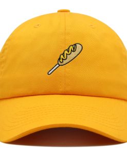 corndog premium vaterhut gestickte baseballkappe für foodies 8935