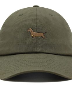 Dachshund Premium Vaterhut Gestickte Baseballkappe mit Welpen Design dachshund premium vaterhut gestickte baseballkappe mit welpen design 7122