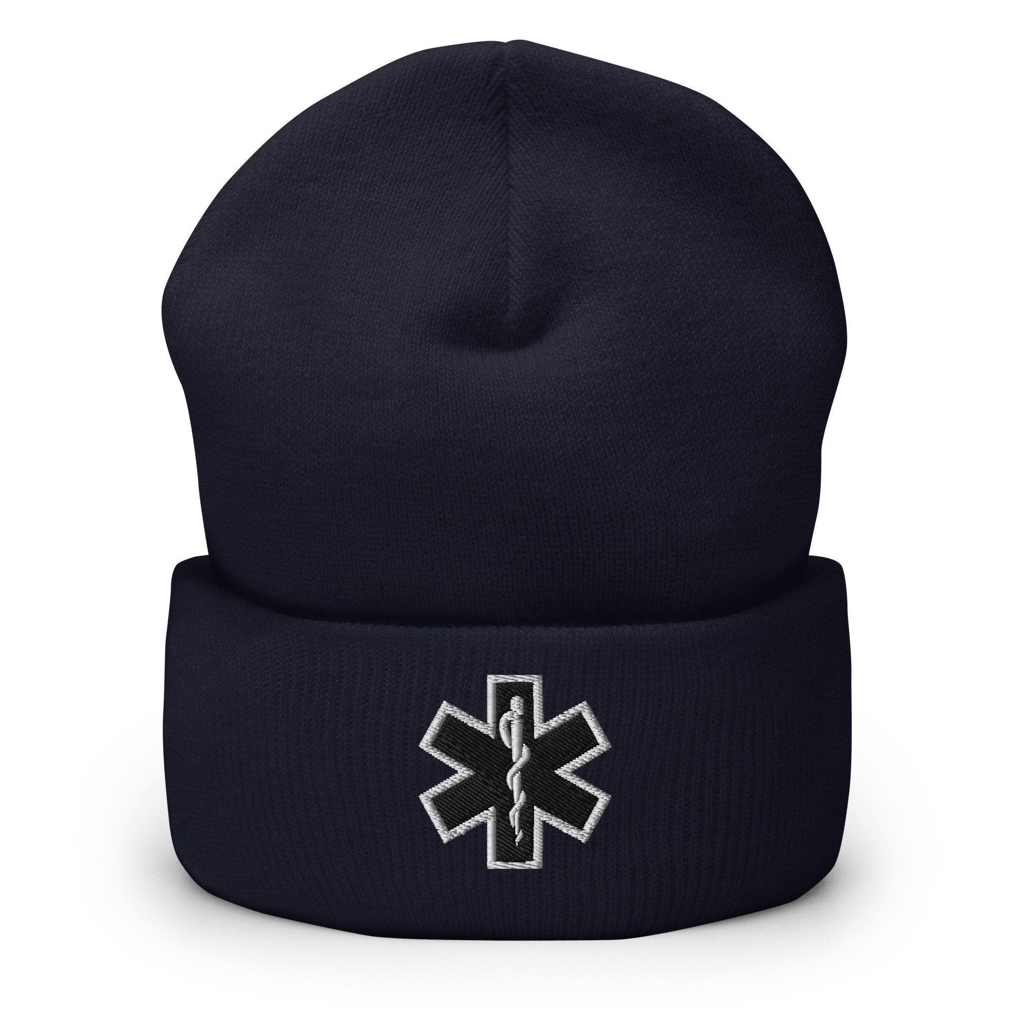 emt schwarz symbol bestickte warme winter umgeschlagene hut rettungssanitäter hut 3036