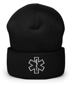 emt schwarz symbol bestickte warme winter umgeschlagene hut rettungssanitäter hut 8944