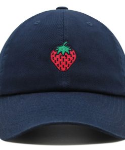 Erdbeere Premium Vaterhut Gestickte Baumwoll Baseballkappe für Foodies erdbeere premium vaterhut gestickte baumwoll baseballkappe für foodies 8925