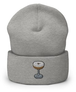 Espresso Martini Bestickte Warme Winter Umgeschlagene Hut Cocktail Beanie espresso martini bestickte warme winter umgeschlagene hut cocktail beanie 6420