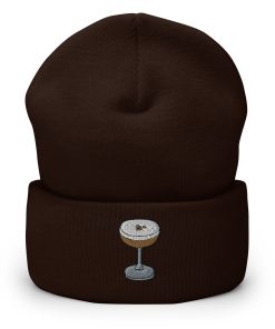 Espresso Martini Bestickte Warme Winter Umgeschlagene Hut Cocktail Beanie espresso martini bestickte warme winter umgeschlagene hut cocktail beanie 8503