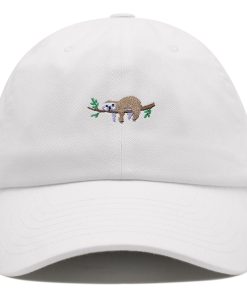 faultier premium vaterhut gestickte baumwoll baseballkappe im zoo stil 2412