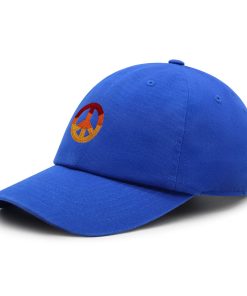 friedenssymbol premium vaterhut gestickte baseballkappe mit hippie logo 4738