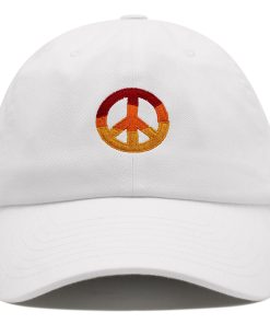 friedenssymbol premium vaterhut gestickte baseballkappe mit hippie logo 5009