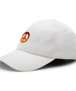 friedenssymbol premium vaterhut gestickte baseballkappe mit hippie logo 8623