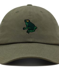 frosch premium vaterhut gestickte baseballkappe mit teichmotiv 7265