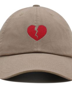 gebrochenes herz premium vaterhut gestickte baumwoll baseballkappe mit symbol 2532