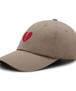 gebrochenes herz premium vaterhut gestickte baumwoll baseballkappe mit symbol 6870