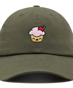 Glücklicher Cupcake Premium Vaterhut Gestickte Baseballkappe mit Muffin Design glücklicher cupcake premium vaterhut gestickte baseballkappe mit muffin design 8567