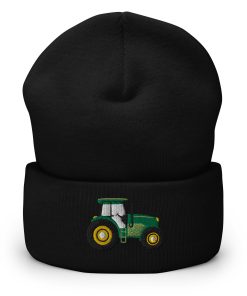 Grüner Traktor Bestickte Warme Winter Umgeschlagene Hut grüner traktor bestickte warme winter umgeschlagene hut 2482