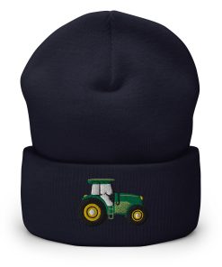 Grüner Traktor Bestickte Warme Winter Umgeschlagene Hut grüner traktor bestickte warme winter umgeschlagene hut 6149