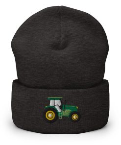 Grüner Traktor Bestickte Warme Winter Umgeschlagene Hut grüner traktor bestickte warme winter umgeschlagene hut 8208