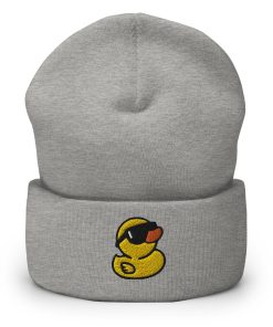 gummiente bestickte warme umgeschlagene hut handgemachte beanie 1971