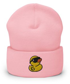 gummiente bestickte warme umgeschlagene hut handgemachte beanie 5703