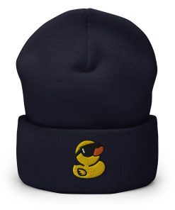 gummiente bestickte warme umgeschlagene hut handgemachte beanie 8327