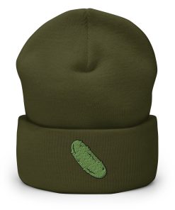 Gurke Bestickte Warme Winter Umgeschlagene Hut Gurkenliebhaber Geschenk gurke bestickte warme winter umgeschlagene hut gurkenliebhaber geschenk 4019