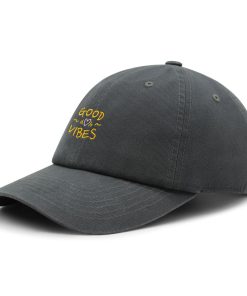 Gute Vibes Premium Vaterhut Gestickte Baumwoll Baseballkappe mit lustigem Design gute vibes premium vaterhut gestickte baumwoll baseballkappe mit lustigem design 6841