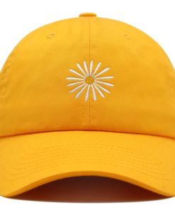 gänseblümchen premium vaterhut gestickte baseballkappe mit weißem blumenmuster 3676