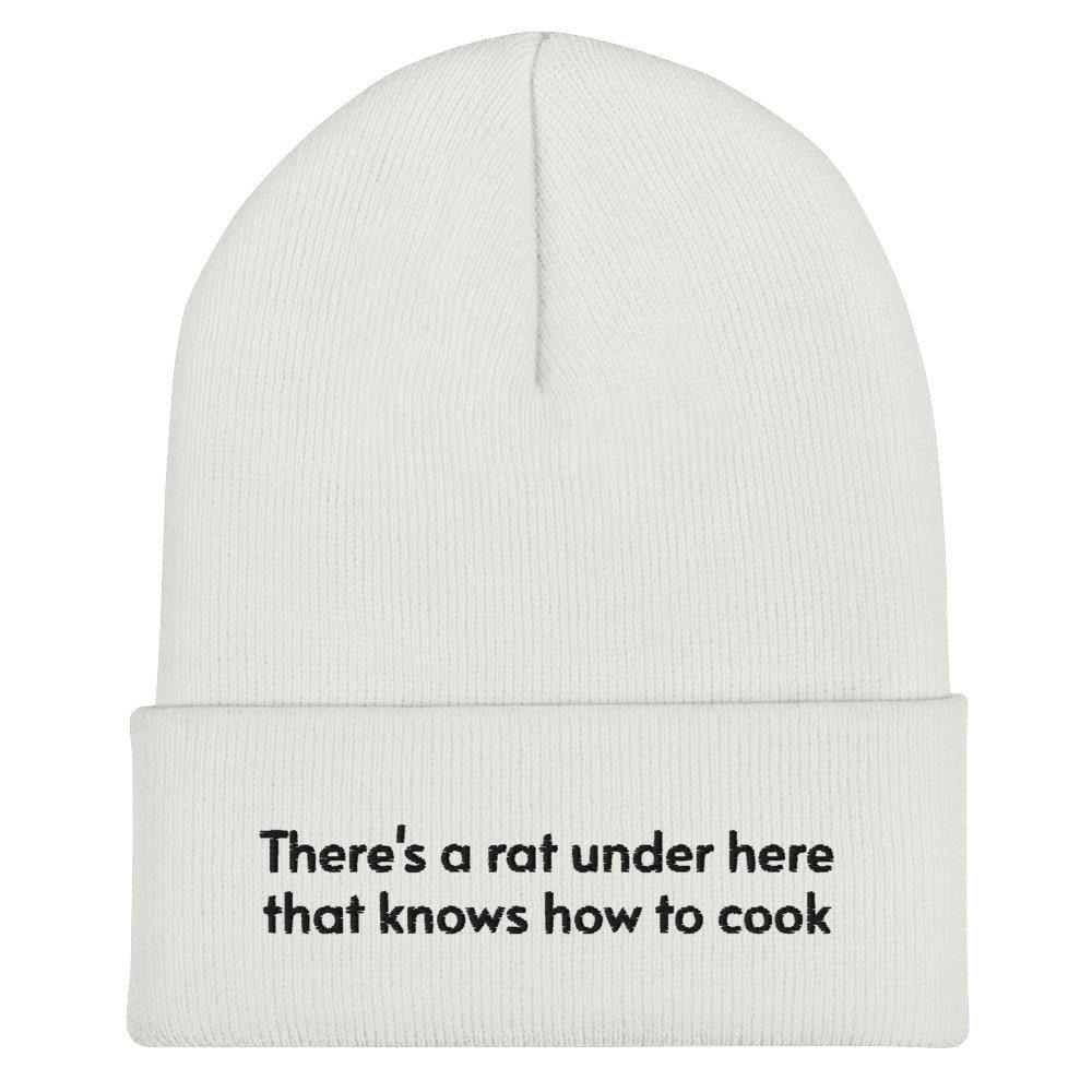 hier unter ist eine ratte die kochen kann bestickte warme umgeschlagene hut lustiger hut 2805