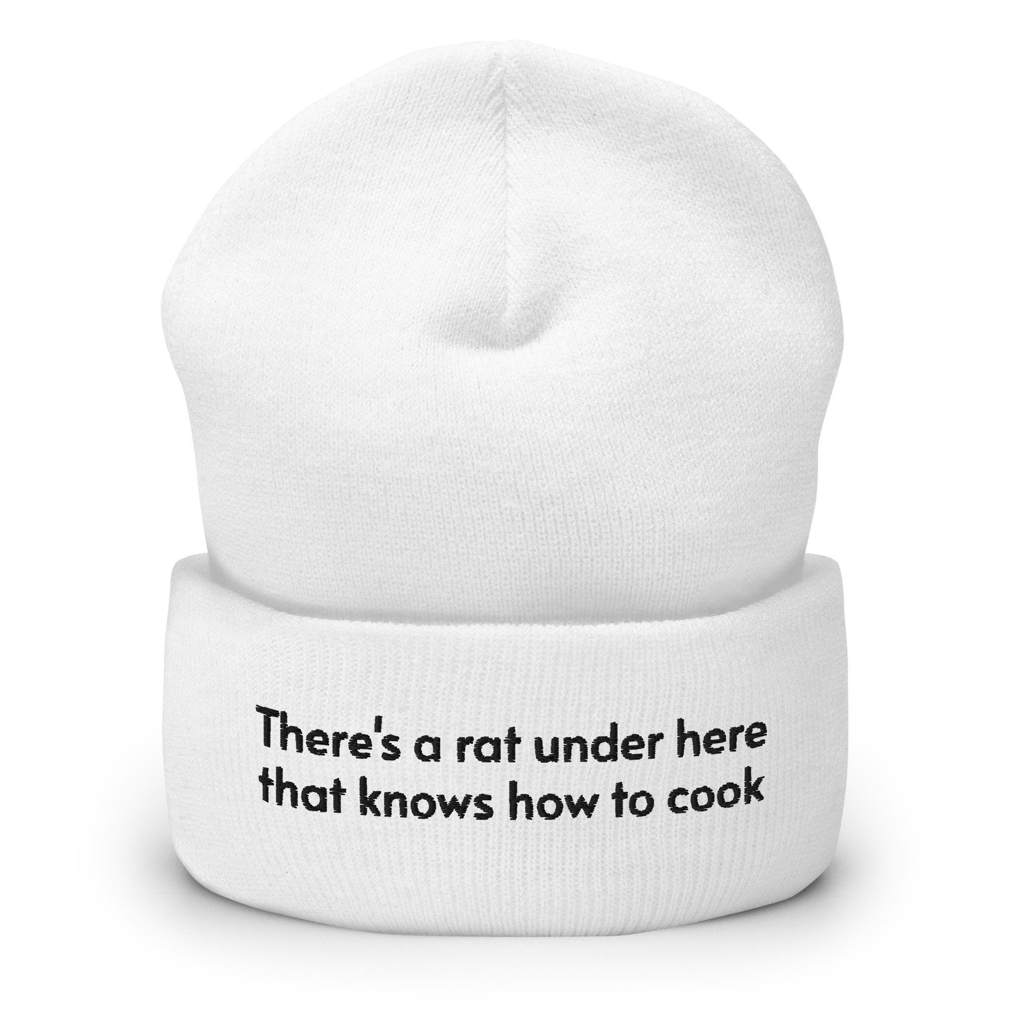 hier unter ist eine ratte die kochen kann bestickte warme umgeschlagene hut lustiger hut 7125