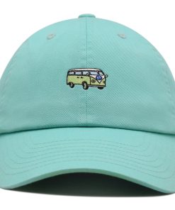 Hippiebus Premium Vaterhut Gestickte Baseballkappe mit Surf RV Design hippiebus premium vaterhut gestickte baseballkappe mit surf rv design 3290